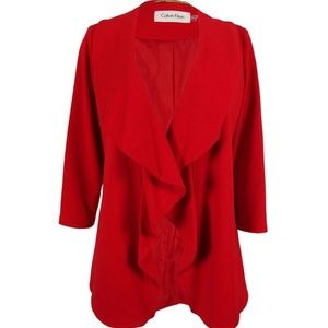 Calvin Klein Women's 3/4 Sleeve Open Front Jacket